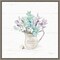 Farmhouse Cotton II Bouquet in Vase by Beth Grove 16-in. W x 16-in. H. Canvas Wall Art Print Framed in Grey